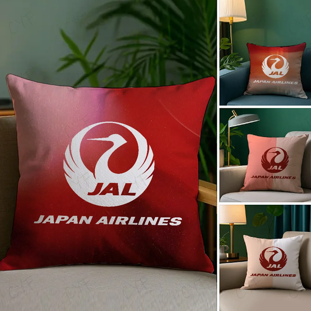 

Наволочка Japan Airlines, наволочка с защитой от пыли, шелковистая короткая плюшевая наволочка на невидимой молнии для дивана