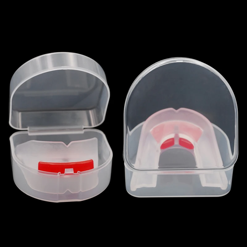 Double-Sided Mouthguard Adults Teeth Mouth Guard Sports Boxing Kickboxing Free Athletic Protector Fit Most Mouth Size