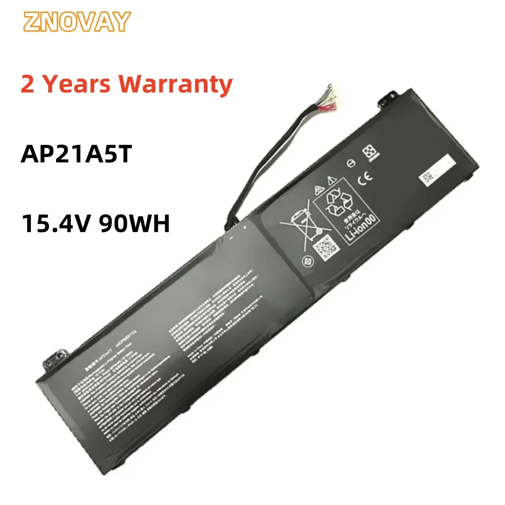 

ZNOVAY AP21A5T AP21A7T AP21A8T 15.4V 90WH Laptop Battery For Acer Nitro 5 AN517-55,Predator Helios 300 PH317,PH315-55-72J4