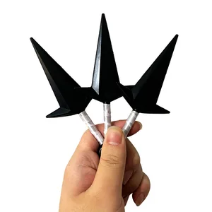 Anime Naruto 6 Buah / SET Kostum Aksesoris Cosplay Tas Ninja Senjata Prop Kunai Shuriken Hadiah Mainan Figur Aksi Akatsuki Kakashi 6 penjualan terbaik senjata rahasia logam - №