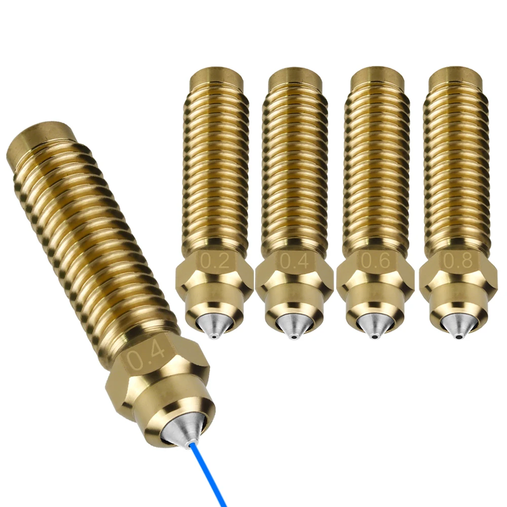 Buse bimétallique en laiton pour Elegoo Centauri, buses Hotend 0.2/0.4/0.6/0.8mm pour pièces de rechange d'imprimante 3D en carbone Centauri
