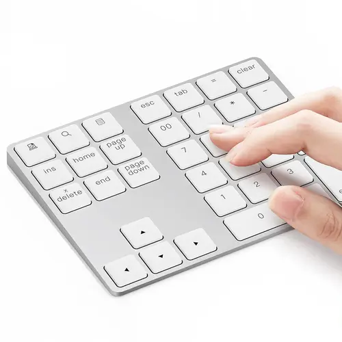 Teclado inalámbrico recargable de 34 teclas, entrada de datos, Compatible con MacBook,MacBook Air/Pro