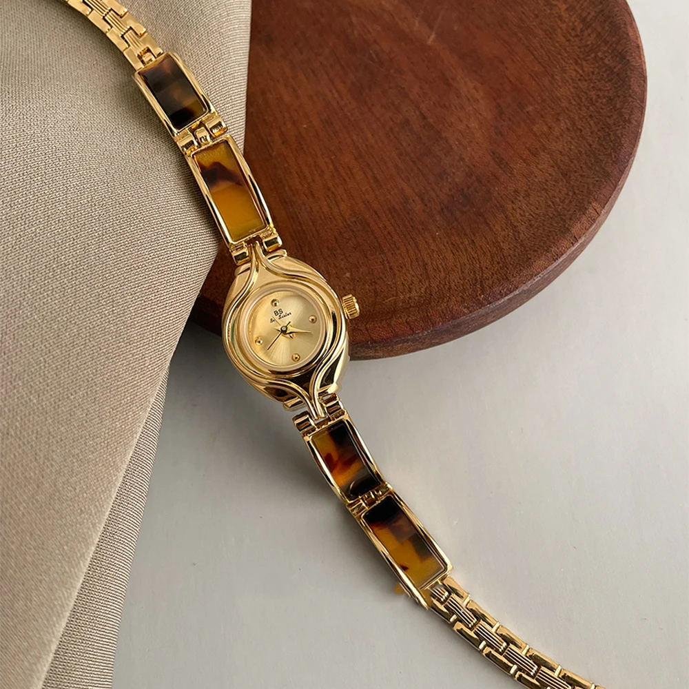 

Роскошные женские часы высшего бренда 202, высококачественный янтарный ремешок, маленький круглый циферблат и женские наручные часы в стиле браслета, подарок, НОВИНКА