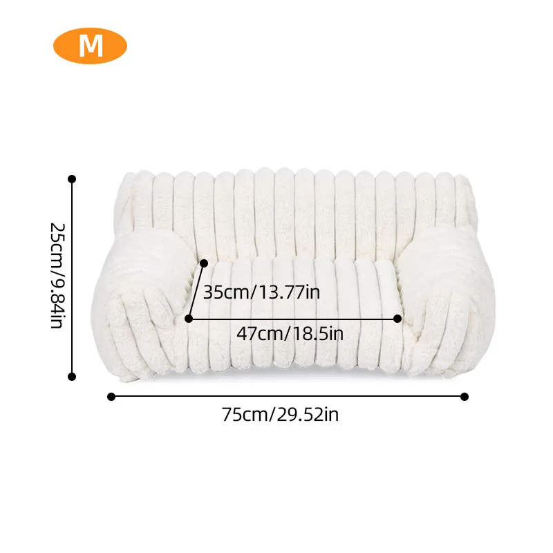 Orthopedic Plush Dog Bed - Mattress with High Resilience Support All Seasons Fluffy Pet Bed for Medium Large Dogs