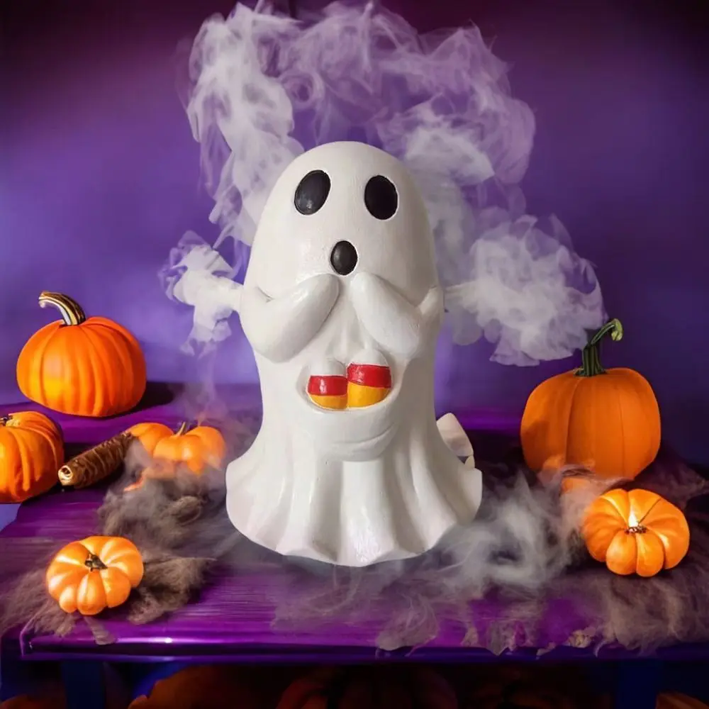 Atmosphere Decoration Resin Halloween Ghost Figurine Cute Cartoon Ghost Art Sculpture Waterproof Ghost Statue Ornament Office