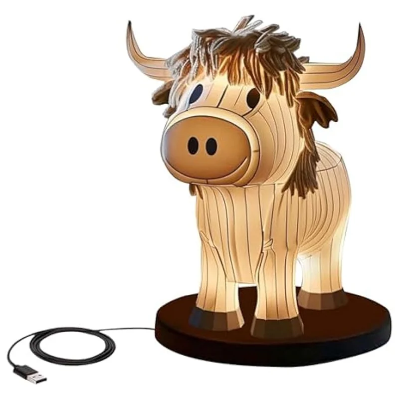 

Cow Table Lamp Farmhouse Cow Night Light, Cow Bedside Lamp USB Small Nightstand Lamp For Home Office Bedroom Living Room-AA70