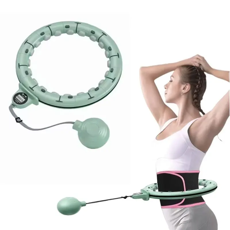 Aro de Hula Inteligente para Fitness de Adultos, Aro de Hula con Peso y Contador, Círculo de Masaje para Perder Peso y Quemar Grasa