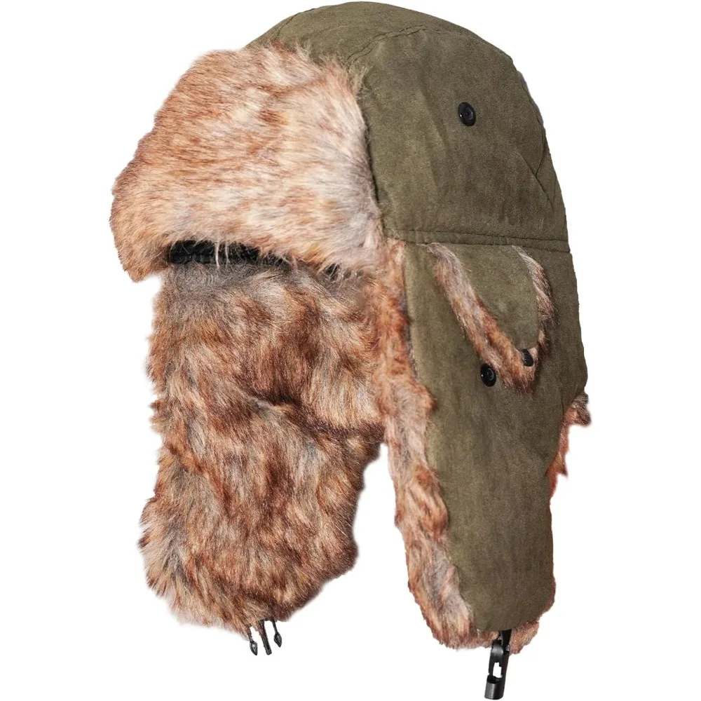 

Trapper Hat Winter Hats for Women Men with Faux Fur Ear Flaps