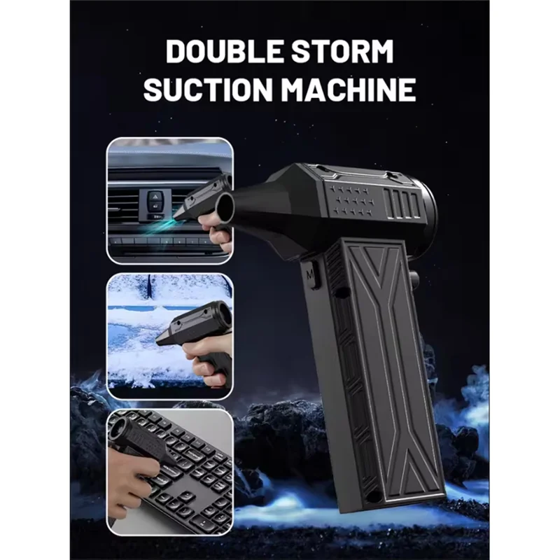 HHTL مروحة صغيرة 3 تروس قابلة للتعديل 160000 دورة في الدقيقة منفضة هواء كهربائية محمولة للسيارة والثلج #5