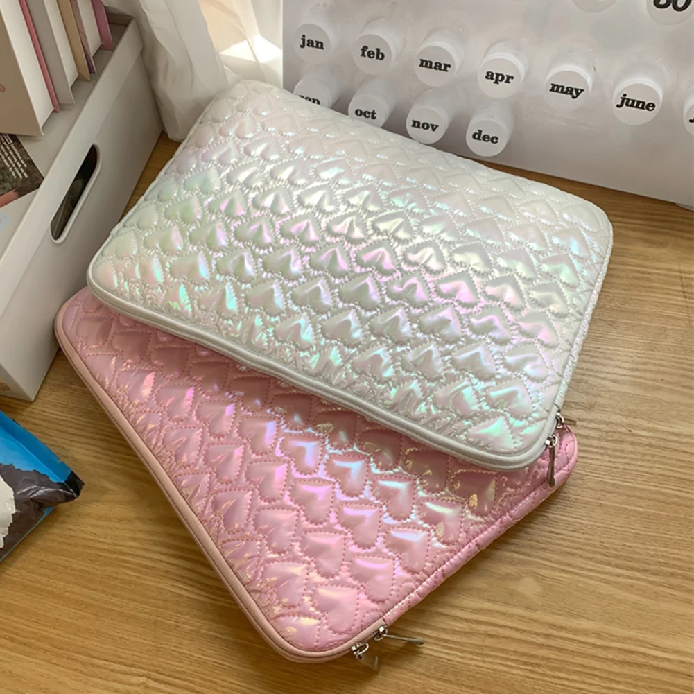 Cute Carrying Laptop Bag Kawaii Padded Laptop Sleeve Case Bag Pad Computer Protect Case Pouch for MacBook iPad 12-15inch Case