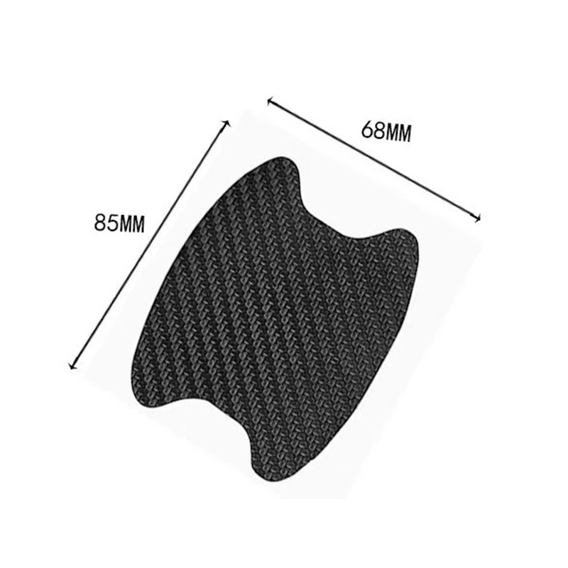 4 Pcs Carbon Fiber Texture Car Door Handle Cup Scratch Protective Stickers Exterior Waterproof Auto Car Door Bowl Sticker