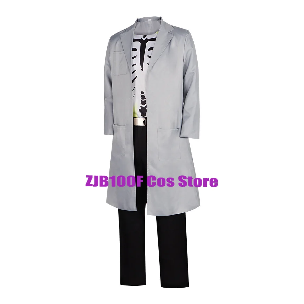 Anime Cosplay Terror Doctor Costume Skeleton White Uniform Suit Halloween Role Doctor Phosphorus Cosplay for Man