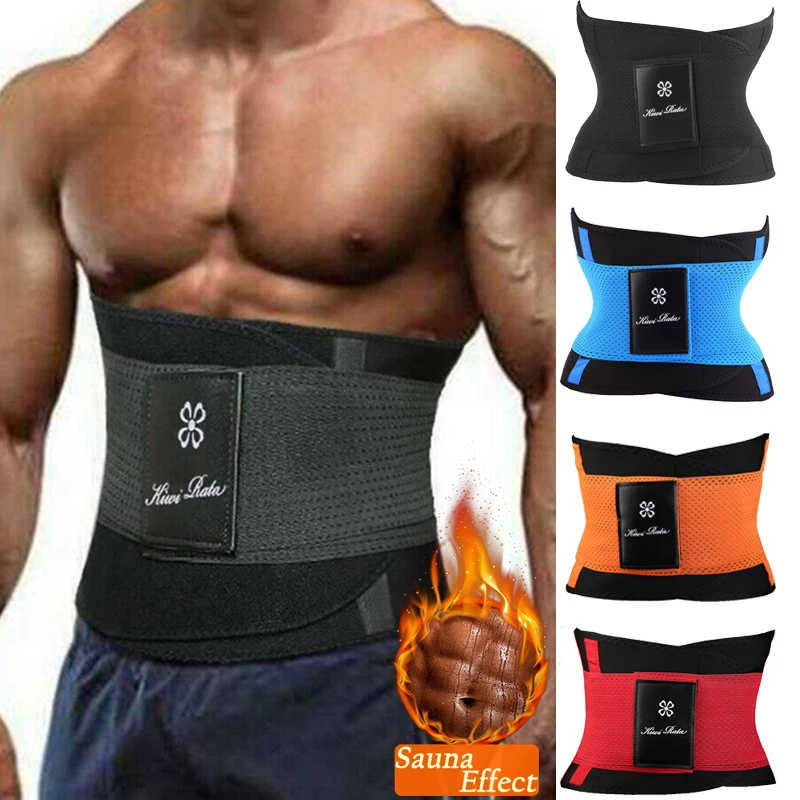 Men Body Shaper Waist Trainer Slimming Fitness Belt Weight Loss Fat Burning Sport Girdle Sweat Trimmer Workout Cincher Shapewear