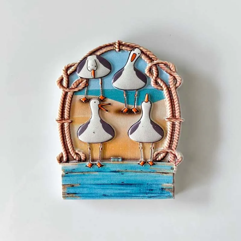 

USA Seaside Seagull 3D Resin Fridge Magnet Fridge Magnets Magnets Super Strong Home Decor Imanes Para Refrigerador