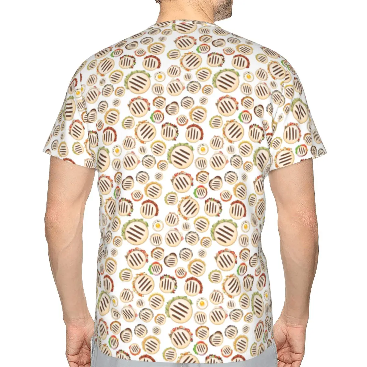 Arepas Pattern Venezuela 100% Cotton T-Shirt Men'sFunny T Shirts Men Round Neck Short Sleeve