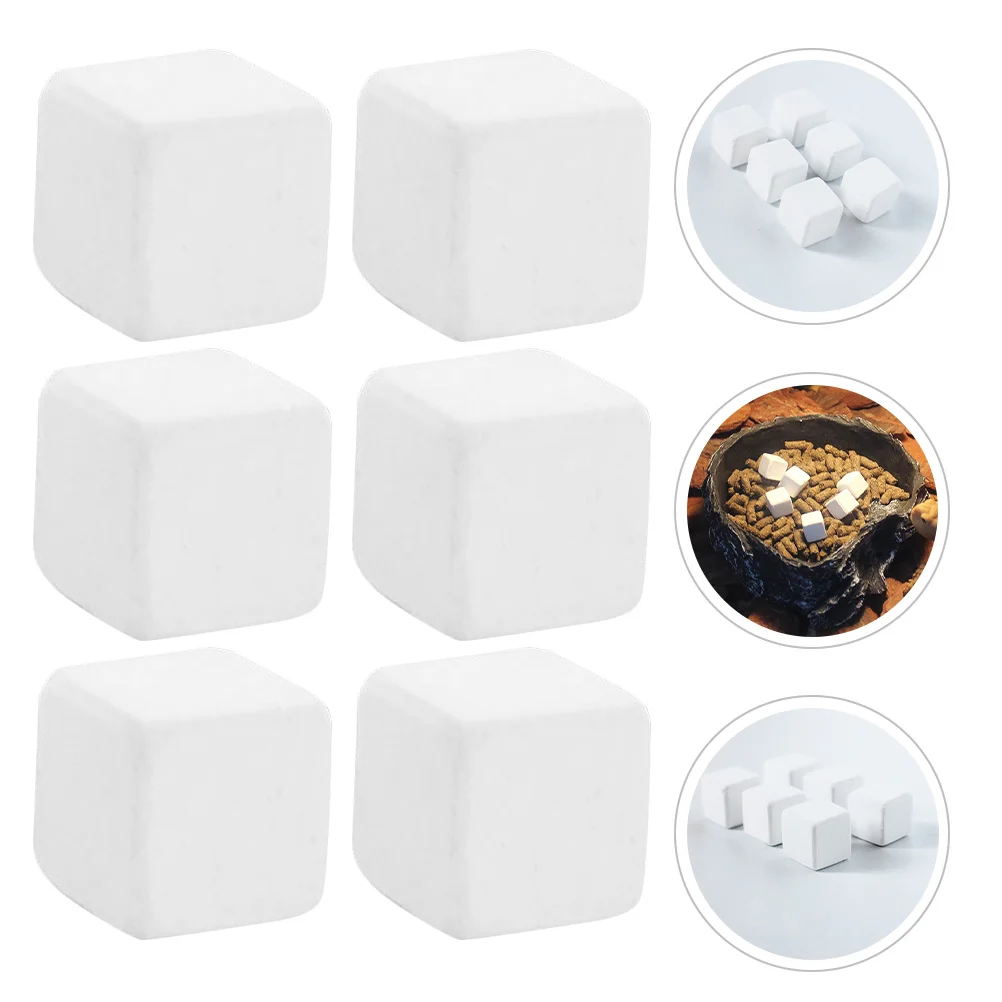 

6Pcs Calcium Blocks Minerals for Reptile Turtle Gecko Fish Tank Supplement Dissolvable Grinding Cube for Pet Food Water Additive