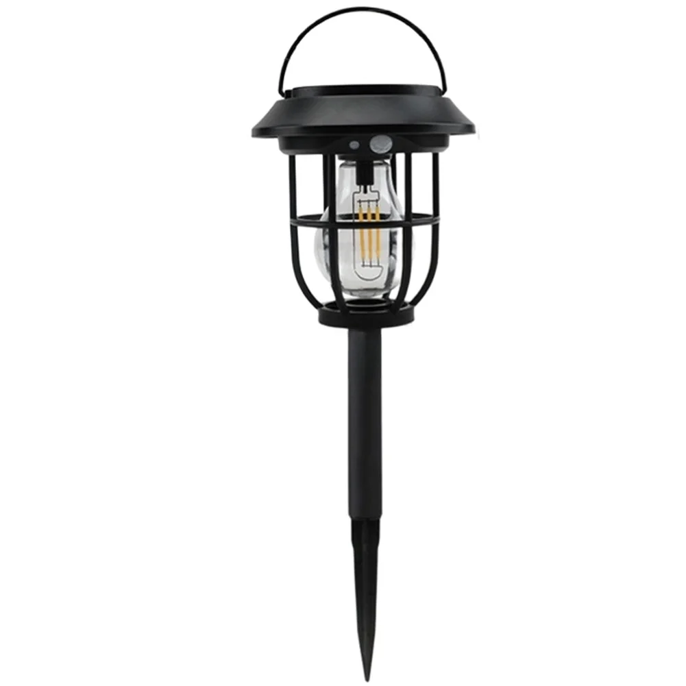 LED Solar Ground Stake Light with Auto Night Sensor Warm White Light for Outdoor Camping Garden Yard Decoration