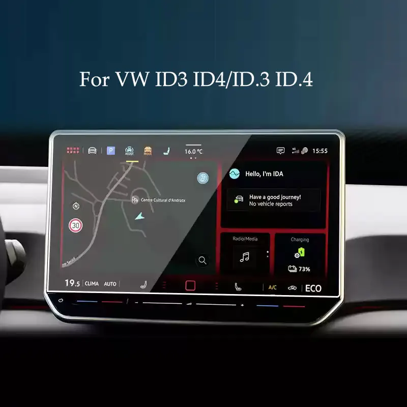 واقي شاشة من الزجاج المقسى لسيارة VW ID3 ID4/ID.3 ID.4 2025 12.9 بوصة نظام ملاحة GPS للسيارة وفيلم واقي لوحة القيادة 5.3 بوصة #5
