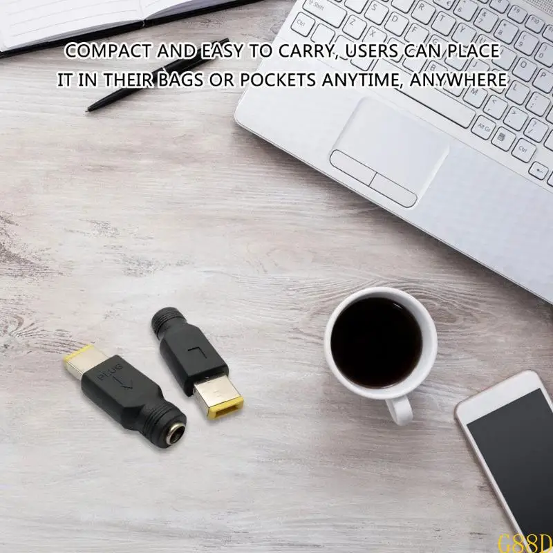 G88D أجهزة الكمبيوتر المحمولة المحمولة المحمولة شحن محول DC5.5x2.1mm إلى منفذ مربع شحن المحول محول تحويل الطاقة