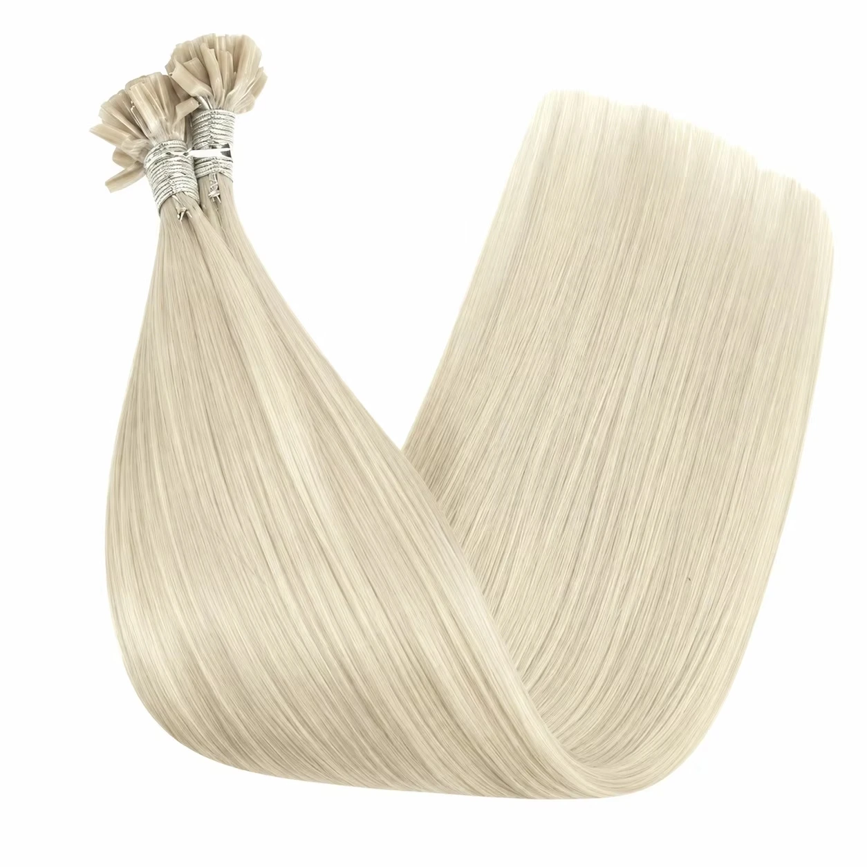 Full Shine U Tip Hair Extensions 50 or 100 Strands Nail Tips Prebonded Remy Straight Hair for Salon