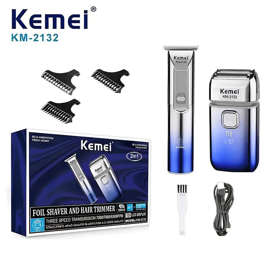 

Professional Hair Clipper Set Km-2132 Hair Clipper Electric Shaver Barber Kemei Hair Trimmer For Men