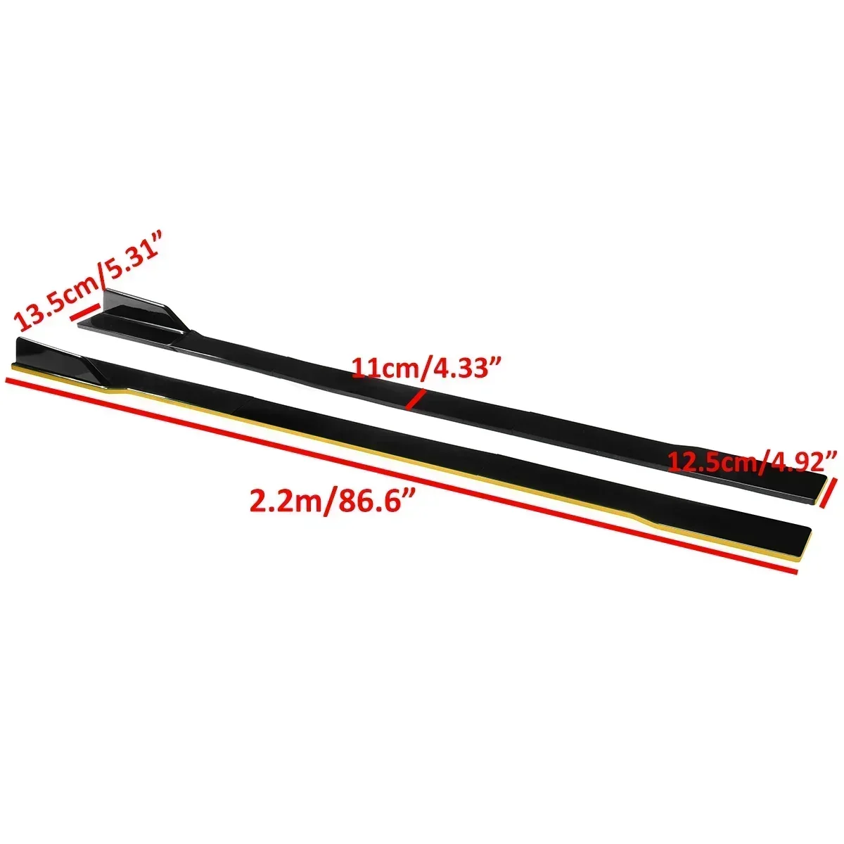 New 2.2m Car Side Skirt Extensions Universal Diffuser For Benz W205 W204 W203 W211 W212 W213 W117 C117 W176 CLA A Class Body Kit