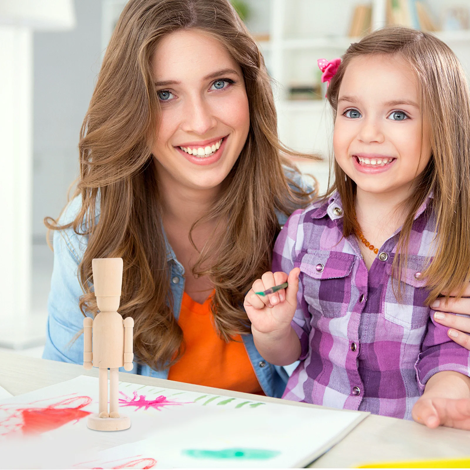 

Diy Unpainted Wooden Nutcracker Soldier Figure Christmas Craft Kit Blank Decor For Home Party Tabletop Ornament