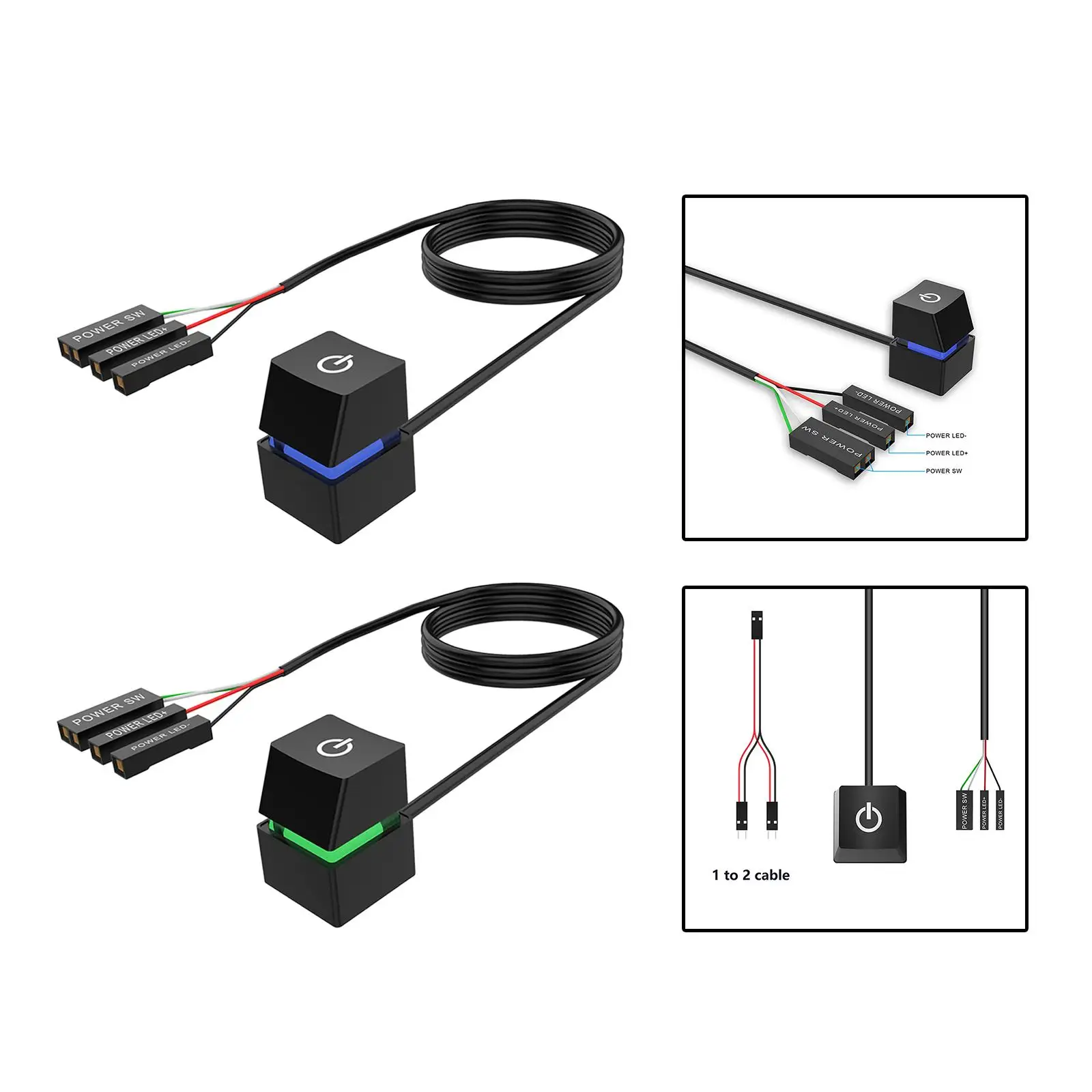 External Remote Switch Button with Extension Cable Accessories for Home Cafe