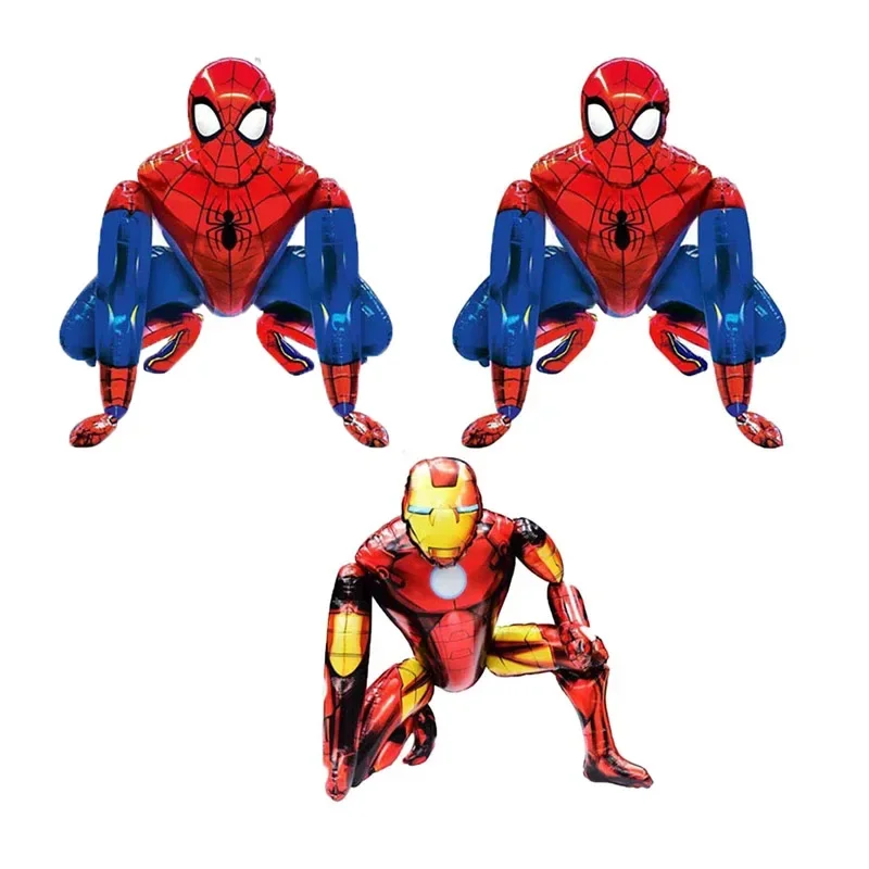 

65x42cm 3D Superhero Spiderman Iron Man 3D Stand Balloon Medium Size for Kid Toddler Birthday Decoration