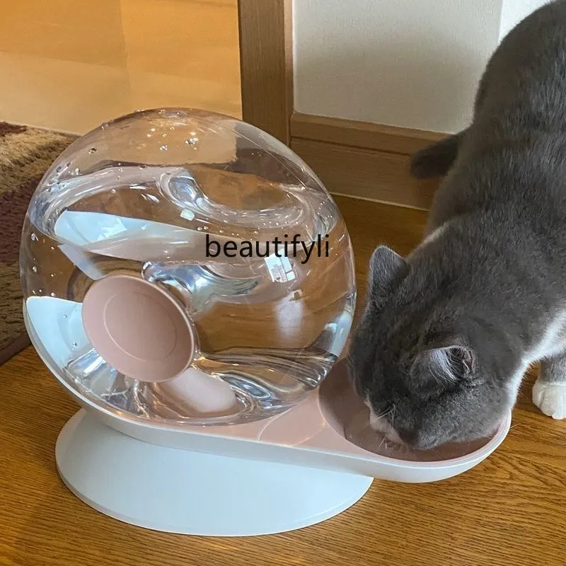 

yj Snail Cat Water Fountain Flowing Non-Plug-in Pet Dog Drinking Water Automatic Water Feeder