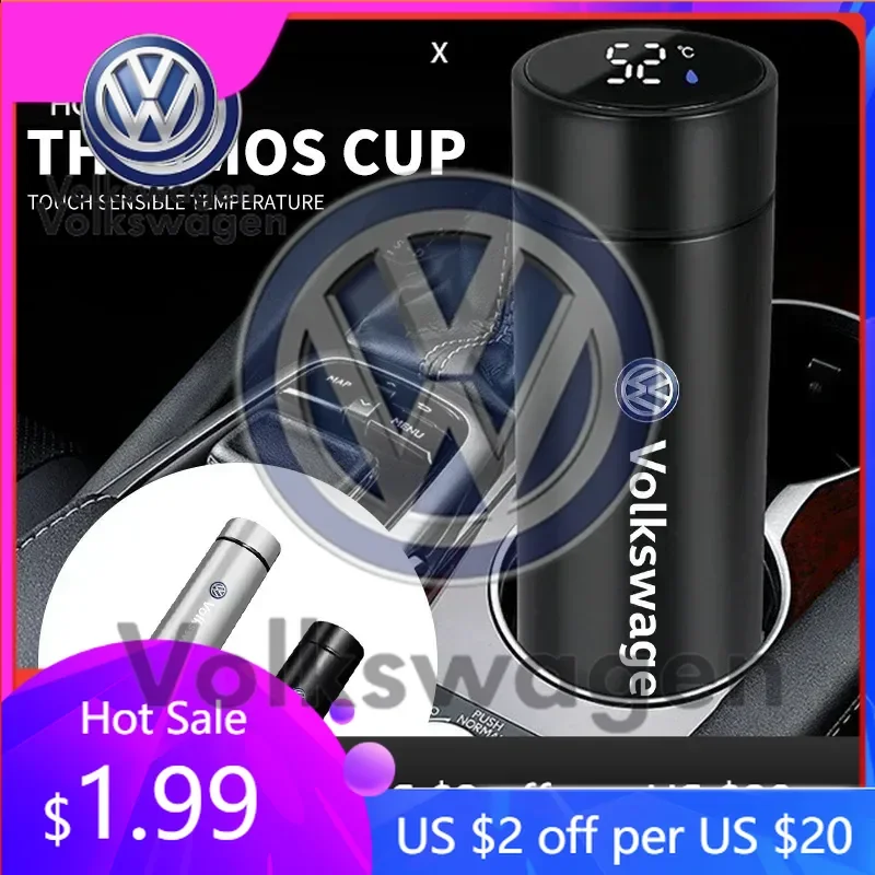 

Для Volkswagen VW GTI B6 2025: Умная термокружка с LED-дисплеем температуры для автомобилей Volkswagen