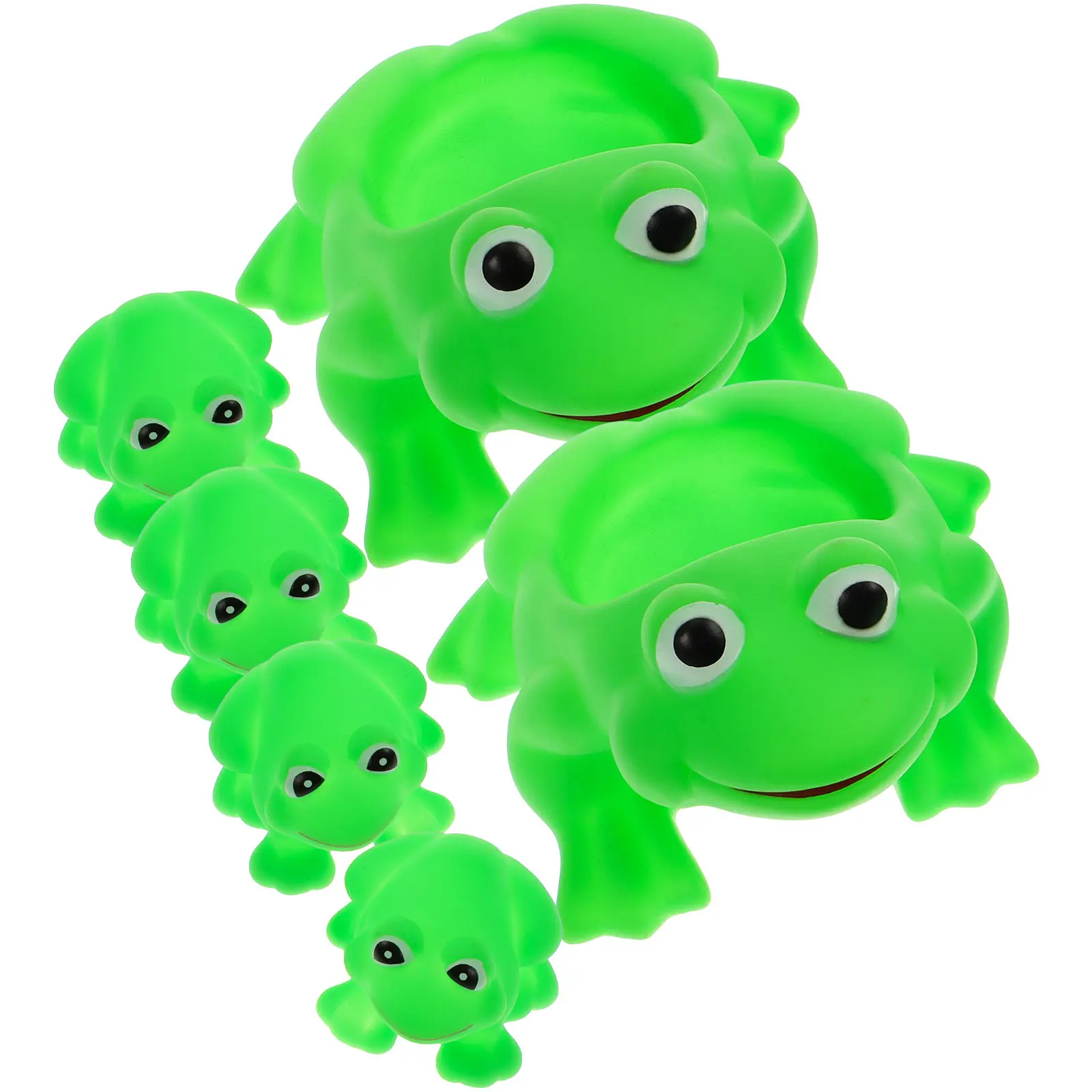 6Pcs Frog Shaped Bath Accessory Creative Soft Safe Material for Newborn Toddler Play Time Baby Bathing Toys Kids Toy