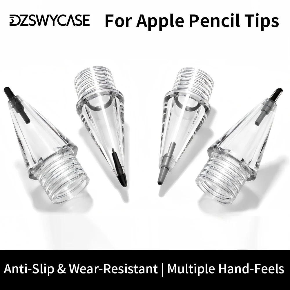 3X Replaceable Pencil Tips For Apple Pencil 1 2 Gen Pro USB-C Soft Silicone Protective Cap Touch Screen Stylus Pen Nibs