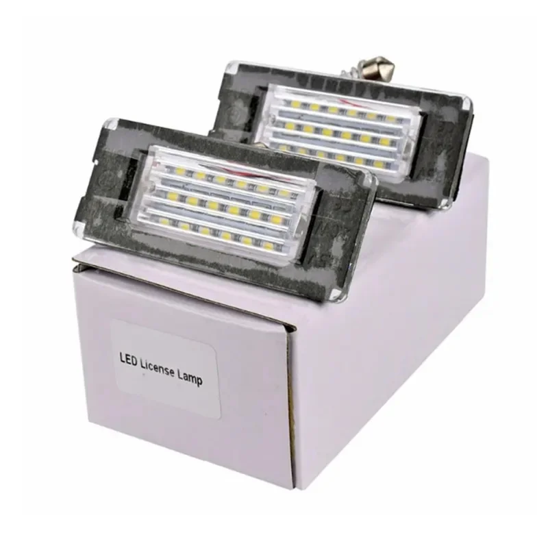 2Pcs LED License Plate Light For Mini Cooper R50 R53 R55 R56 R57 R60 6000K White Error Free Number Plate Tag Lamp Auto Decor