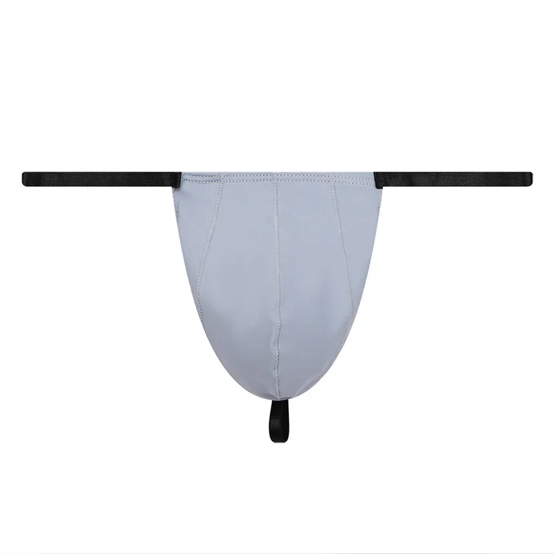 

Men Thong Sexy Low Waist Panties Nylon High Elastic U Convex Pouch Lingerie Underpants T-Back Jockstrap String Bikini Slip Homme