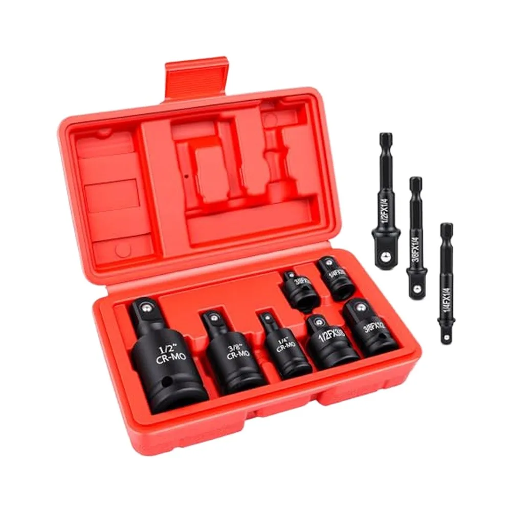 Robust 1/4 3/8 12pt For Impact Socket Adapter Set for Mechanics For DIY Enthusiasts and Professional Workshops