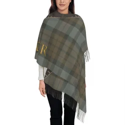 Stampa personalizzata Outlander sciarpa in pelle e Tartan donna uomo sciarpe calde invernali scialli d'arte scozzese avvolge