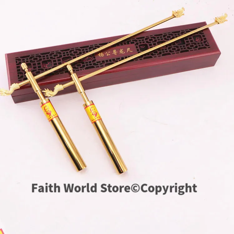 A PAIR TOP Geomantic master tool Southeast Asia efficacious Eight Diagrams FENG SHUI Compass divine dragon dowsing rod