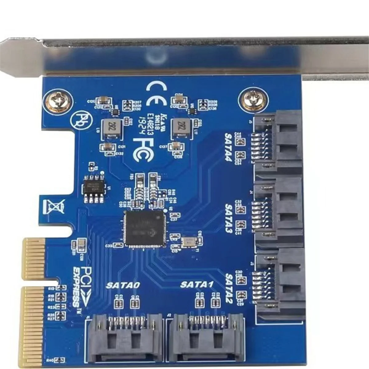 ADEGBO 改良型 PCI-E ライザー カード PCIE 3.0-4X ～ 5 SATA 拡張カード