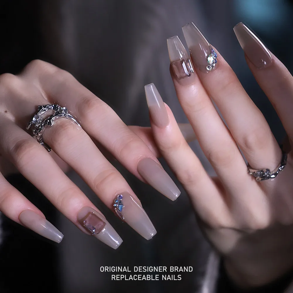 ZIIIBEYOND-Dança das Estrelas Nail Art, Luxo Luz Artesanal e Versátil Fada Nail Art, ZB60