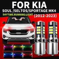 2 luces LED de circulación diurna para coche, bombillas de estacionamiento DRL para Kia Soul 1/2/3 AM PS SK Sportage 4 QL Seltos SP2 2022 2021 2020 2019 2018