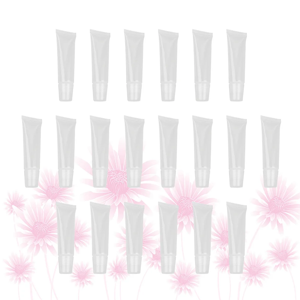 40Pcs Refillable Lip Balm Tubes Leak Proof Empty Containers for Cosmetics Travel Makeup DIY Lip Balm Tube Refillable Tubes