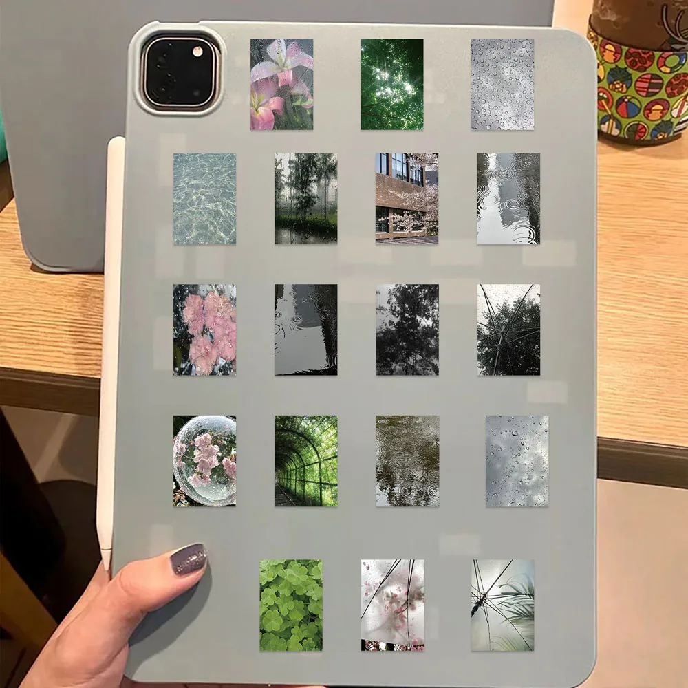 اليابانية ختم ملصقات فيلم سجل القصاصات مجلة DIY أعواد تزيين نباتات الغابات الطبيعية ملصقات المناظر الطبيعية