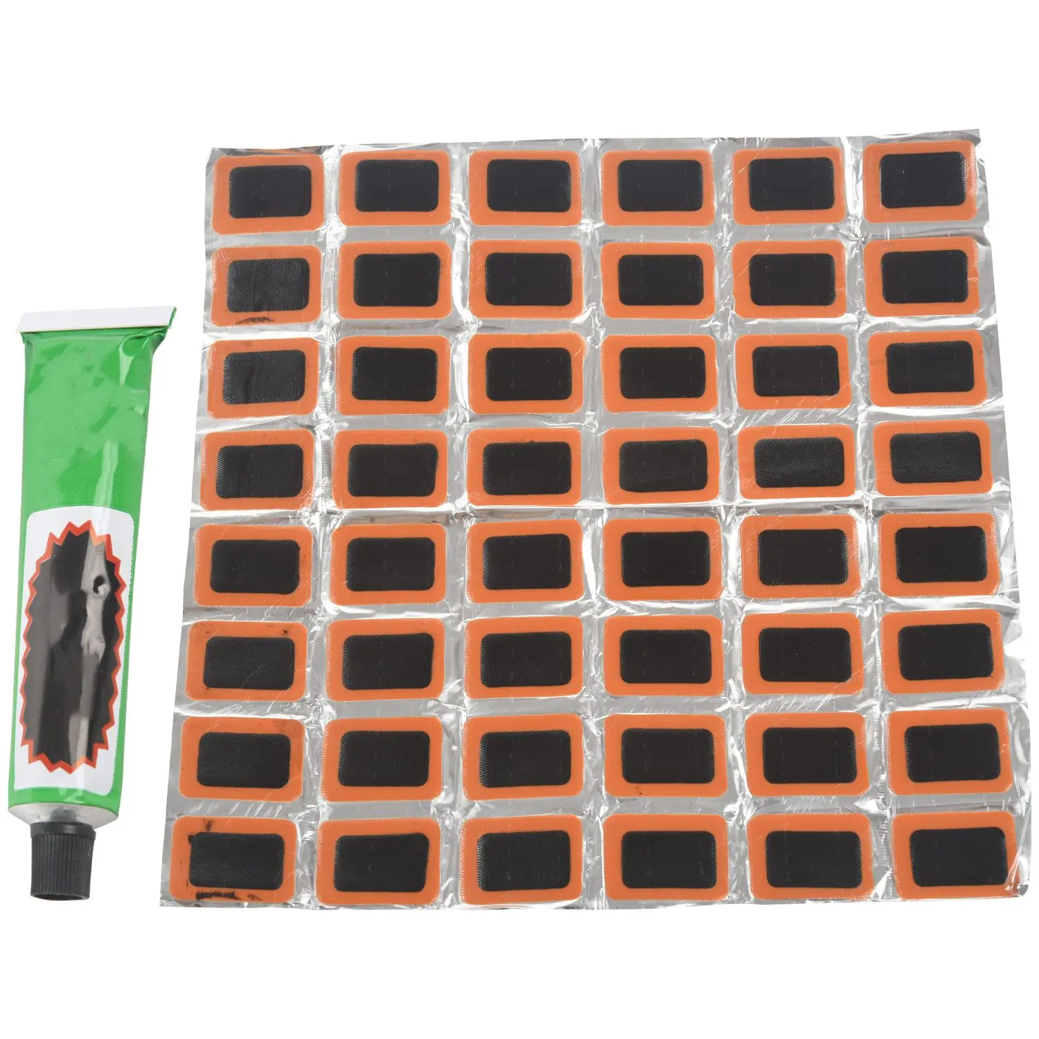 48 pieces Black oval tire patch in rubber Bicycle tire glue Patches Wheel PATCH in rubber Bike Bicycle Tubeless tire Repair + 1