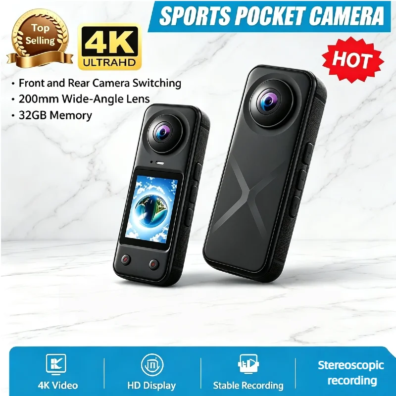 Action Camera 4K - X5 Pro Videocamera d'Azione Tascabile 200