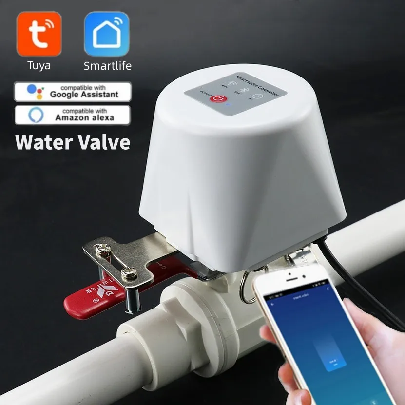 

Tuya WIFI Smart Water Gas Valve Garden Water Shut Off Timer Irrigation Controller with Alexa Google Assistant Smart Life