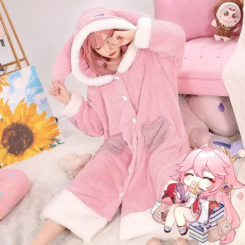 Conjunto de pijamas de anime zhongli xiao ganyu yae miko kaeya raiden baal scaramouche andarilho cosplay traje cobertor pijamas natal