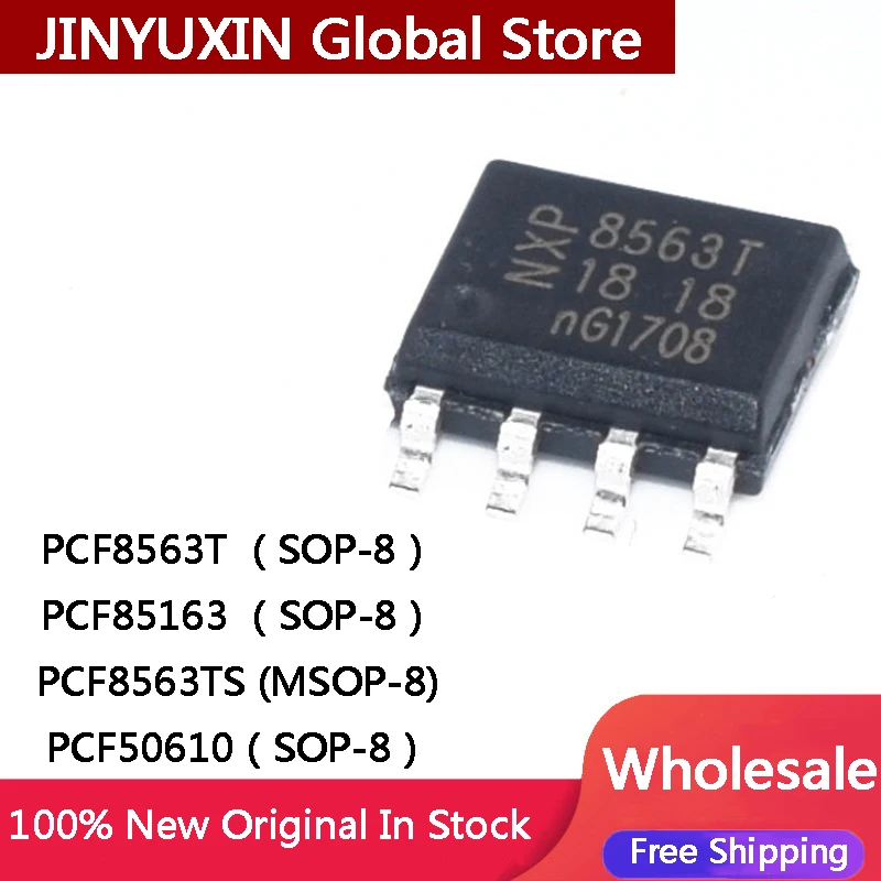 MXY 10Pcs PCF8563T PCF85163 SOP-8 PCF8563TS MSOP-8 PCF50610 SOP-8 IC Chip In Stock Wholesale Clock