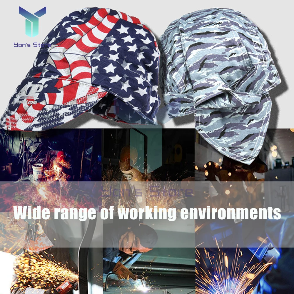 AP-6621 Elastic Welding Hat Sweat Absorption Welders Welding Protective Cap Flame Resistant Head Full Protection Hood Safety Cap