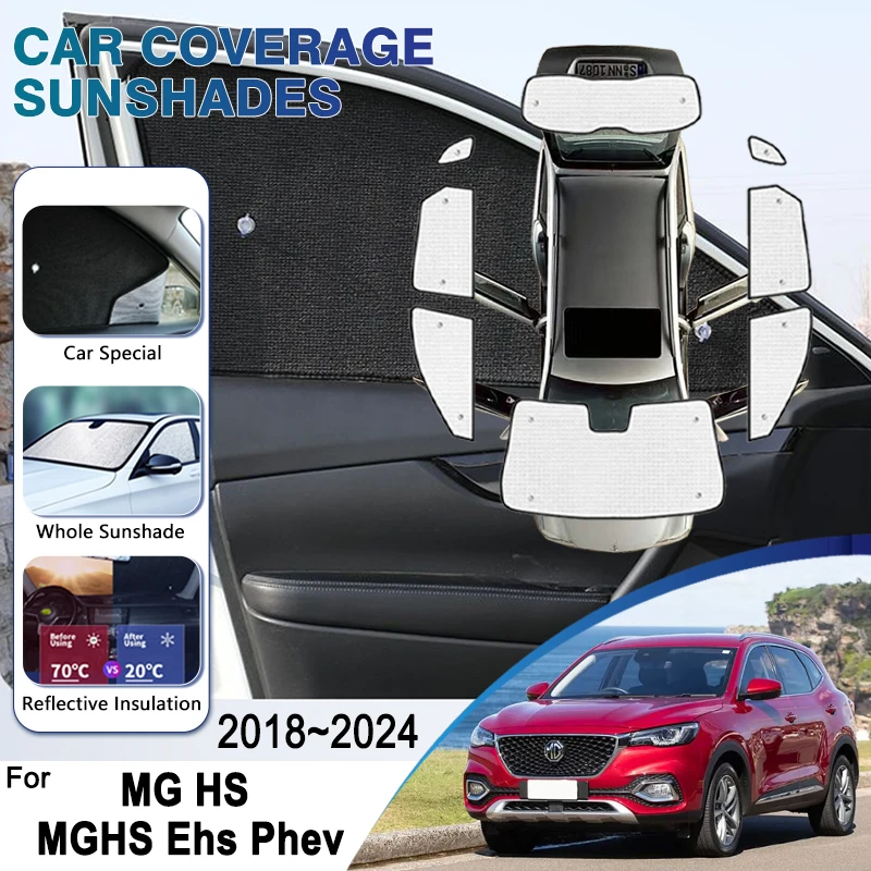 

Anti-UV Car Windows Shading For MG HS MGHS Ehs Phev 2018-2024 2019 Sunshade Front UV Protect Reflector Sun Shade Auto Sun Visors